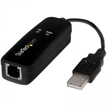 StarTech.com USB 2.0 Fax Modem - 56K Externes Hardware-Dial-Up-V.92-Modem/Dongle/Adapter - Computer/Laptop-Faxmodem - USB-zu-Telefonbuchse - USB-Datenmodem - Netzwerkfax/CMR/POS