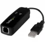 StarTech.com USB 2.0 Fax Modem - 56K Externes Hardware-Dial-Up-V.92-Modem/Dongle/Adapter - Computer/Laptop-Faxmodem - USB-zu-Telefonbuchse - USB-Datenmodem - Netzwerkfax/CMR/POS