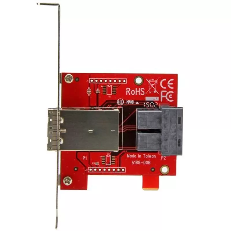 StarTech.com Mini-SAS Adapter – Dual SFF-8643 auf SFF-8644 – mit Full- und Low-Profile-Halterungen – 12 Gbit/s