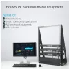 StarTech.com 2-Post-16U-Hochleistungs-Desktop-Serverrack, kleines offenes 19-Zoll-Computerrack, kompaktes Netzwerkrack für AV-/Studio-/Daten-/IT-Equipment, TAA-konform – freistehendes Zwei-Pfosten-Rack für Zuhause/Büro