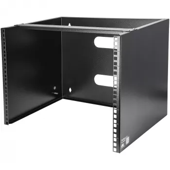 StarTech.com 8U Wandmontage Netzwerk-Rack - 36 cm tief (Low Profile) - 48 cm (19 inch) Patch Panel Halterung für flache Server- und IT-Geräte, Netzwerk-Switches - 36 kg Tragfähigkeit, Schwarz