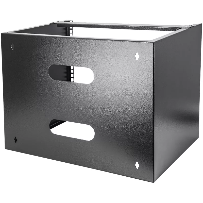 StarTech.com 8U Wandmontage Netzwerk-Rack - 36 cm tief (Low Profile) - 48 cm (19 inch) Patch Panel Halterung für flache Server- und IT-Geräte, Netzwerk-Switches - 36 kg Tragfähigkeit, Schwarz