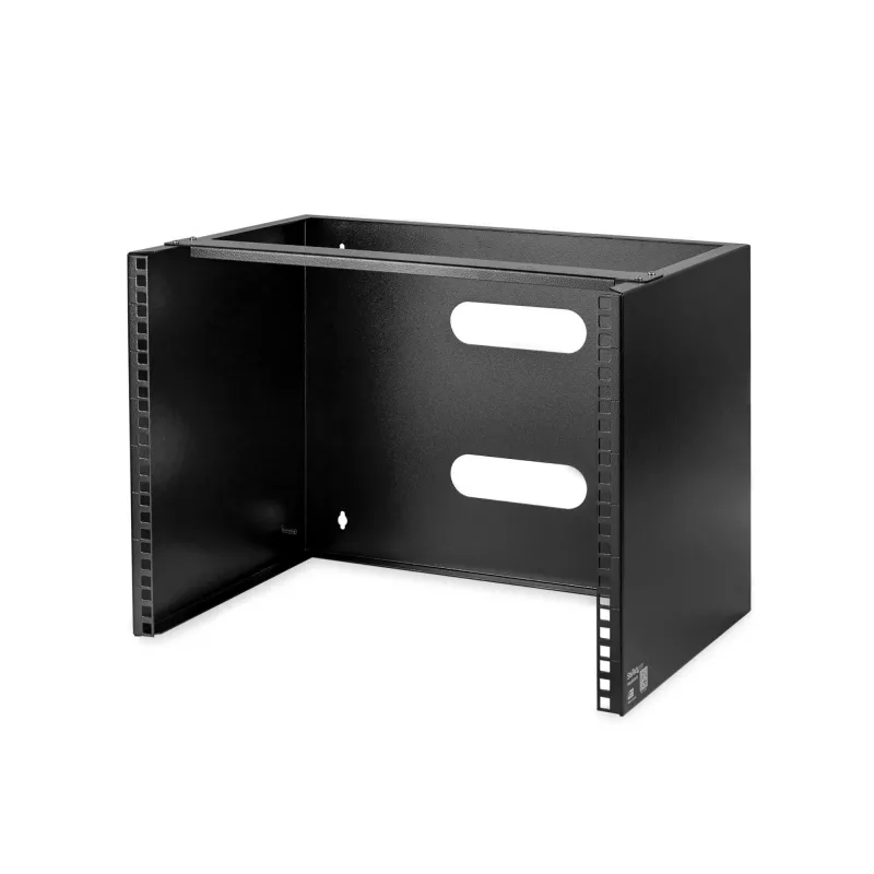 StarTech.com 8U Wandmontage Netzwerk-Rack - 36 cm tief (Low Profile) - 48 cm (19 inch) Patch Panel Halterung für flache Server- und IT-Geräte, Netzwerk-Switches - 36 kg Tragfähigkeit, Schwarz