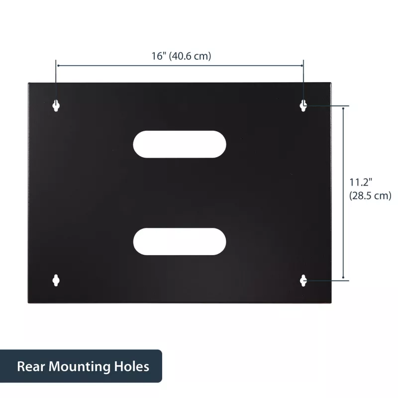 StarTech.com 8U Wandmontage Netzwerk-Rack - 36 cm tief (Low Profile) - 48 cm (19 inch) Patch Panel Halterung für flache Server- und IT-Geräte, Netzwerk-Switches - 36 kg Tragfähigkeit, Schwarz