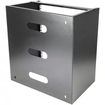 StarTech.com 12U Wandmontage-Netzwerkrack – 14 Zoll tief (flaches Profil) – 19 Zoll Patchpanel-Halterung für flache Server- und IT-Geräte, Netzwerk-Switches – 125 lbs/57 kg Tragfähigkeit, Schwarz
