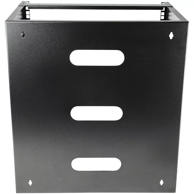 StarTech.com 12U Wandmontage-Netzwerkrack – 14 Zoll tief (flaches Profil) – 19 Zoll Patchpanel-Halterung für flache Server- und IT-Geräte, Netzwerk-Switches – 125 lbs/57 kg Tragfähigkeit, Schwarz