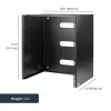 StarTech.com 12U Wandmontage-Netzwerkrack – 14 Zoll tief (flaches Profil) – 19 Zoll Patchpanel-Halterung für flache Server- und IT-Geräte, Netzwerk-Switches – 125 lbs/57 kg Tragfähigkeit, Schwarz