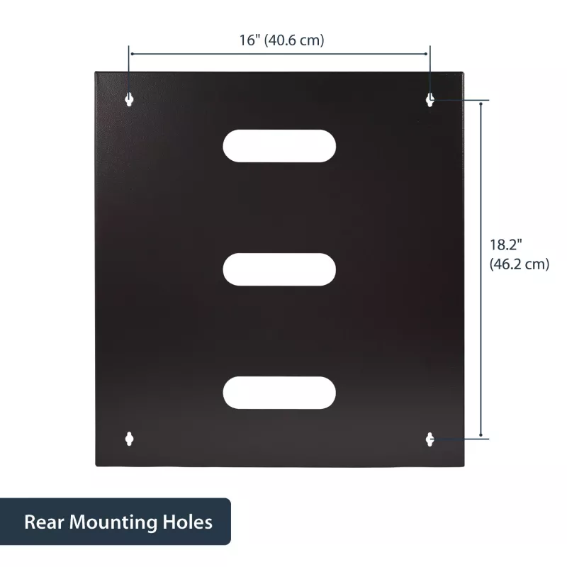 StarTech.com 12U Wandmontage-Netzwerkrack – 14 Zoll tief (flaches Profil) – 19 Zoll Patchpanel-Halterung für flache Server- und IT-Geräte, Netzwerk-Switches – 125 lbs/57 kg Tragfähigkeit, Schwarz