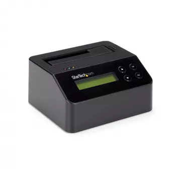 StarTech.com Einzel-Schacht-Festplattenlöscher, eigenständiger HDD/SSD-Sanitizer, 4Kn, USB 3.0 zu SATA III (6 Gbit/s), 9 Löschmodi, LCD-Anzeige, Sicheres Löschen Festplatten-Sanitizer-Dock, DB-9 Druckeranschluss, TAA-konform