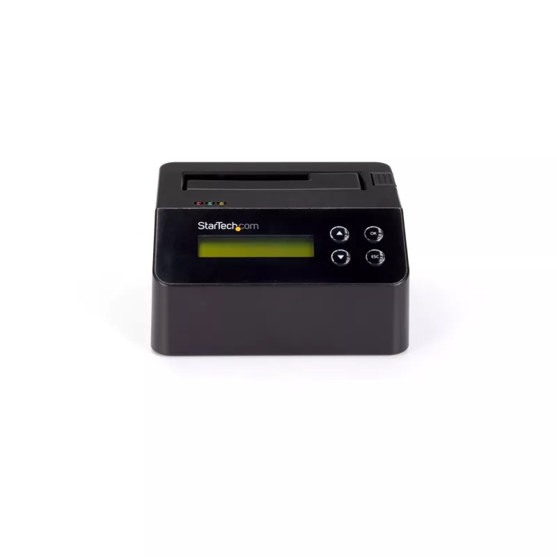 StarTech.com Einzel-Schacht-Festplattenlöscher, eigenständiger HDD/SSD-Sanitizer, 4Kn, USB 3.0 zu SATA III (6 Gbit/s), 9 Löschmodi, LCD-Anzeige, Sicheres Löschen Festplatten-Sanitizer-Dock, DB-9 Druckeranschluss, TAA-konform