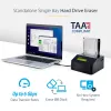 StarTech.com Einzel-Schacht-Festplattenlöscher, eigenständiger HDD/SSD-Sanitizer, 4Kn, USB 3.0 zu SATA III (6 Gbit/s), 9 Löschmodi, LCD-Anzeige, Sicheres Löschen Festplatten-Sanitizer-Dock, DB-9 Druckeranschluss, TAA-konform