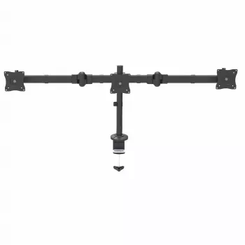 StarTech.com Tischmontage dreifacher Monitorarm – Ergonomische VESA 3-Monitorhalterung bis 27″ – Gelenkige und höhenverstellbare Mastmontage – Neig-/Schwenk-/Rotierfunktion für LCD/LED-Bildschirm – Tischklemme/Tischdurchführung