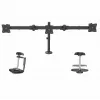 StarTech.com Tischmontage dreifacher Monitorarm – Ergonomische VESA 3-Monitorhalterung bis 27″ – Gelenkige und höhenverstellbare Mastmontage – Neig-/Schwenk-/Rotierfunktion für LCD/LED-Bildschirm – Tischklemme/Tischdurchführung