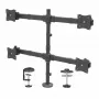 StarTech.com Tischhalterung Quad-Monitorarm – Ergonomische VESA 4-Monitorhalterung 2x2 bis 27 Zoll – Gelenkige & höhenverstellbare Mastmontage – Neig-/Schwenk-/Drehfunktion für LCD/LED-Bildschirm – Tischklemme/Kabeldurchführung