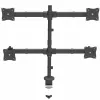 StarTech.com Tischhalterung Quad-Monitorarm – Ergonomische VESA 4-Monitorhalterung 2x2 bis 27 Zoll – Gelenkige & höhenverstellbare Mastmontage – Neig-/Schwenk-/Drehfunktion für LCD/LED-Bildschirm – Tischklemme/Kabeldurchführung