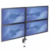 StarTech.com Tischhalterung Quad-Monitorarm – Ergonomische VESA 4-Monitorhalterung 2x2 bis 27 Zoll – Gelenkige & höhenverstellbare Mastmontage – Neig-/Schwenk-/Drehfunktion für LCD/LED-Bildschirm – Tischklemme/Kabeldurchführung