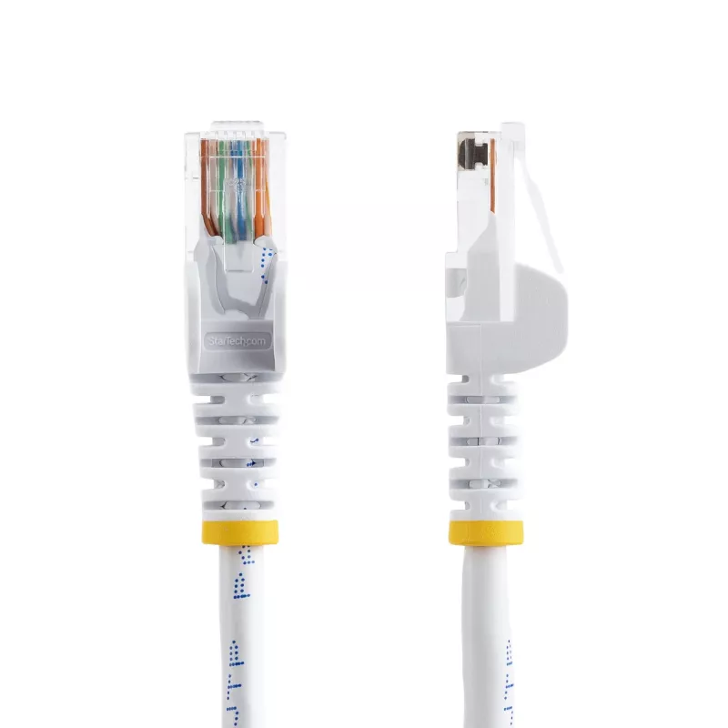 StarTech.com Cat5e Ethernet-Patchkabel mit rastnasenfreien RJ45-Steckern – 0,5 m, Weiß
