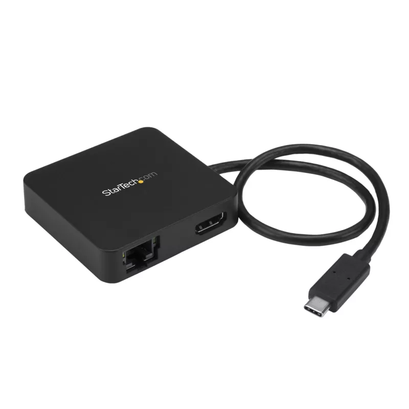 StarTech.com USB-C-Multiport-Adapter – tragbarer USB-C-Mini-Dock mit 4K-HDMI-Video – Gigabit-Ethernet, USB-3.0-Hub (1x USB-A, 1x USB-C) – USB-Typ-C-Multiport-Adapter – Thunderbolt 3 kompatibel