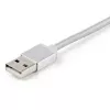 StarTech.com 1 m USB Multi-Ladekabel – USB auf Micro-USB oder USB-C oder Lightning für iPhone/iPad/iPod/Android – Apple MFi-zertifiziert – 3-in-1 USB-Ladegerät – Geflochten