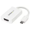 StarTech.com USB-C auf HDMI 2.0 Adapter mit Power Delivery – 4K 60Hz USB Type-C auf HDMI Display Video Konverter – 60W PD Durchschleif-Ladeanschluss – Thunderbolt 3 kompatibel – Weiß