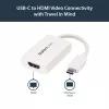 StarTech.com USB-C auf HDMI 2.0 Adapter mit Power Delivery – 4K 60Hz USB Type-C auf HDMI Display Video Konverter – 60W PD Durchschleif-Ladeanschluss – Thunderbolt 3 kompatibel – Weiß