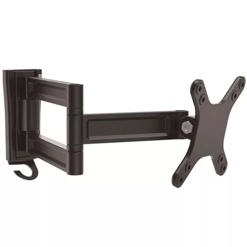 StarTech.com Wandmontage-Monitorarm - Doppelt schwenkbar, 15 kg, 33 cm (13 Zoll), 68,6 cm (27 Zoll), 75 x 75 mm, 100 x 100 mm, Schwarz