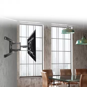 StarTech.com TV-Wandhalterung für Displays bis zu 80 Zoll (50 kg) mit VESA-Halterung – flaches, vollbewegliches Universal-TV-Wandhalterungssystem – robuste, verstellbare Neige-/Schwenk-Gelenkarmhalterung