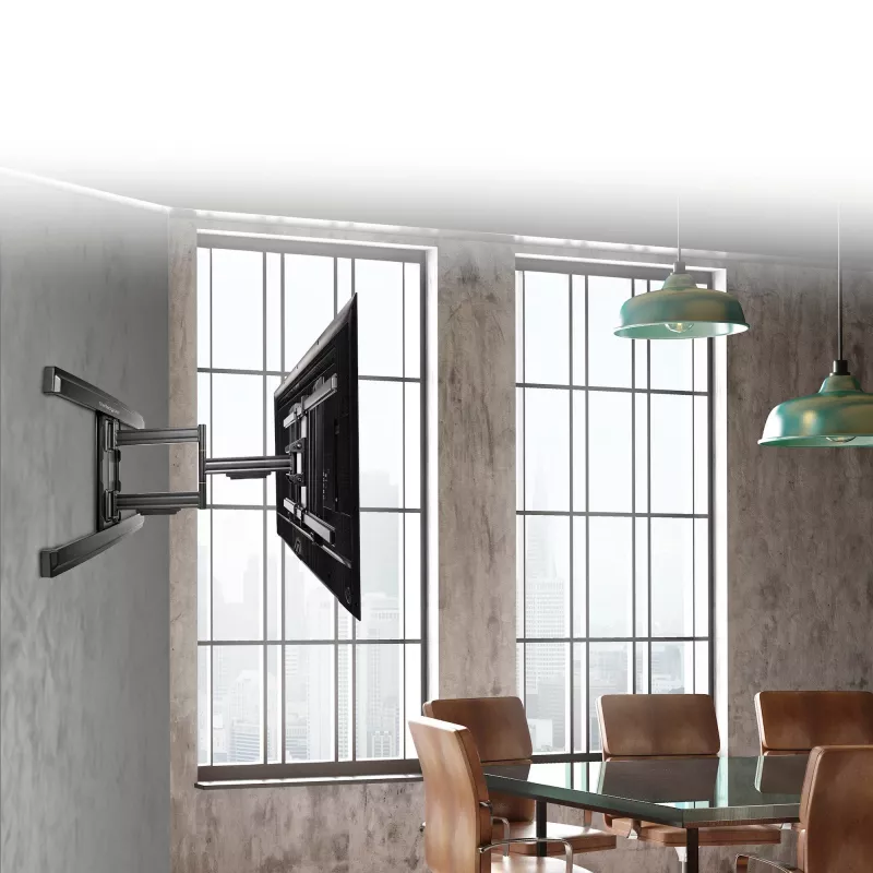 StarTech.com TV-Wandhalterung für Displays bis zu 80 Zoll (50 kg) mit VESA-Halterung – flaches, vollbewegliches Universal-TV-Wandhalterungssystem – robuste, verstellbare Neige-/Schwenk-Gelenkarmhalterung