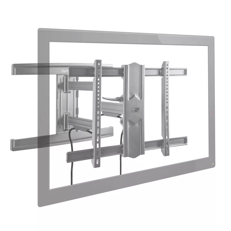 StarTech.com TV-Wandhalterung für Displays bis zu 80 Zoll (50 kg) mit VESA-Halterung – flaches, vollbewegliches Universal-TV-Wandhalterungssystem – robuste, verstellbare Neige-/Schwenk-Gelenkarmhalterung
