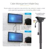 StarTech.com TV-Deckenhalterung – Vollbewegliche universelle Hängehalterung für einen Bildschirm mit verstellbarem Teleskop-Langmast – Neigung / Schwenkung – VESA-Halterung für 32 inch-75 inch Displays