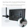 StarTech.com TV-Deckenhalterung – Vollbewegliche universelle Hängehalterung für einen Bildschirm mit verstellbarem Teleskop-Langmast – Neigung / Schwenkung – VESA-Halterung für 32 inch-75 inch Displays