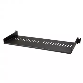 StarTech.com 1U Server-Rackablage – universelle belüftete Rackmontage-Auslegerwanne für 19-Zoll-Netzwerkgeräte-Rack & -Schrank – robuste Stahlausführung – Tragfähigkeit 44 lb/20 kg – 7 Zoll tiefe Ablage, schwarz
