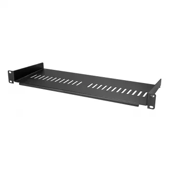 StarTech.com 1U Server-Rackablage – universelle belüftete Rackmontage-Auslegerwanne für 19-Zoll-Netzwerkgeräte-Rack & -Schrank – robuste Stahlausführung – Tragfähigkeit 44 lb/20 kg – 7 Zoll tiefe Ablage, schwarz
