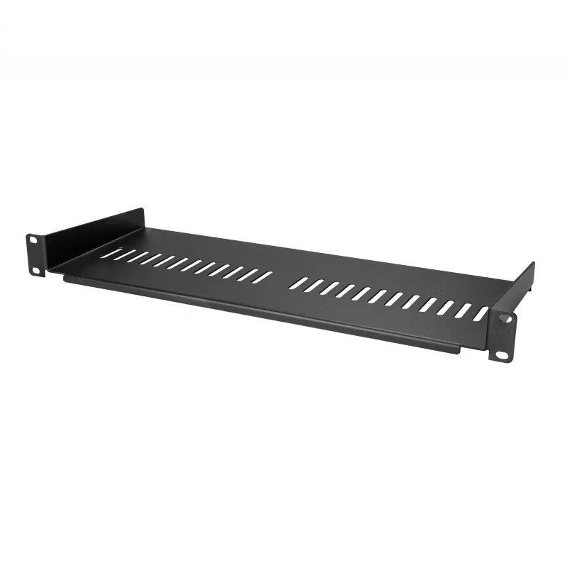 StarTech.com 1U Server-Rackablage – universelle belüftete Rackmontage-Auslegerwanne für 19-Zoll-Netzwerkgeräte-Rack & -Schrank – robuste Stahlausführung – Tragfähigkeit 44 lb/20 kg – 7 Zoll tiefe Ablage, schwarz
