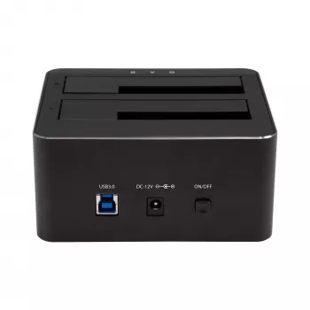 StarTech.com Dual-Bay USB 3.0 auf SATA Festplatten-Dockingstation, USB Festplatten-Dock, Externe 2,5/3,5 Zoll SATA I/II/III SSD/HDD Dockingstation, Hot-Swap-Festplattenschächte, Top-Loading