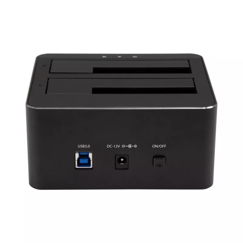 StarTech.com Dual-Bay USB 3.0 auf SATA Festplatten-Dockingstation, USB Festplatten-Dock, Externe 2,5/3,5 Zoll SATA I/II/III SSD/HDD Dockingstation, Hot-Swap-Festplattenschächte, Top-Loading