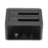 StarTech.com Dual-Bay USB 3.0 auf SATA Festplatten-Dockingstation, USB Festplatten-Dock, Externe 2,5/3,5 Zoll SATA I/II/III SSD/HDD Dockingstation, Hot-Swap-Festplattenschächte, Top-Loading