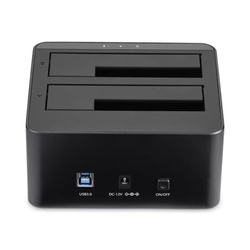 StarTech.com Dual-Bay USB 3.0 auf SATA Festplatten-Dockingstation, USB Festplatten-Dock, Externe 2,5/3,5 Zoll SATA I/II/III SSD/HDD Dockingstation, Hot-Swap-Festplattenschächte, Top-Loading