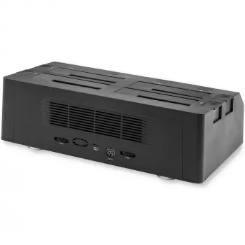 StarTech.com 4-Bay USB auf SATA Festplatten-Dockingstation, USB 10Gbps, externes 2,5-Zoll & 3,5-Zoll SSD / HDD Dock, SATA III, Hot-Swap-Festplattenschacht, Top-Loading