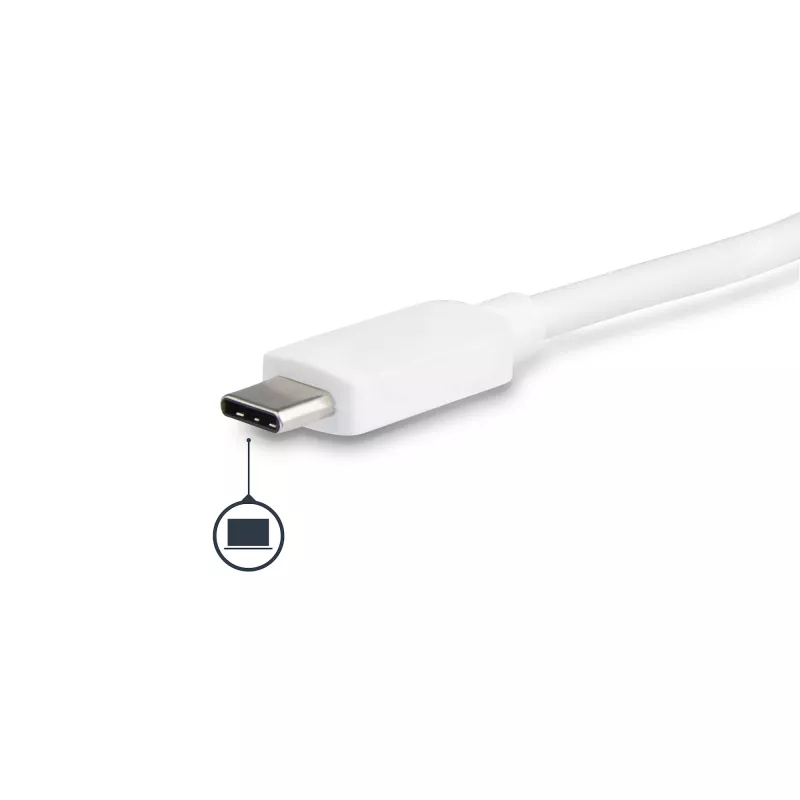 StarTech.com USB-C-Multiport-Adapter – USB-C auf DVI-D (Digital) Videoadapter mit 60 W Power Delivery Durchgangsladung, GbE, USB-A – Tragbare Mini-Dockingstation für USB Type-C/Thunderbolt 3 Laptops
