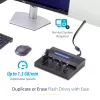 StarTech.com Eigenständiger 1-auf-7 USB-USB-Stick-Duplikator und -Radierer, Multi-USB-Flash-Laufwerk-Kopierer, System- und Datei- sowie Gesamtlaufwerkskopie mit 1,5 GB/min, Einfach- und 3-Durchlauf-Löschung, LCD-Anzeige – TAA