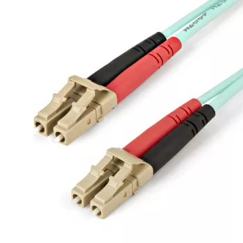 StarTech.com 5m (16.4ft) LC/UPC zu LC/UPC OM4 Multimode Glasfaserkabel, 50/125µm LOMMF/VCSEL Zipcord-Faser, 100G, niedrige Einfügedämpfung – LSZH Glasfaser-Patchkabel