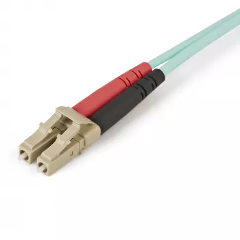 StarTech.com 5m (16.4ft) LC/UPC zu LC/UPC OM4 Multimode Glasfaserkabel, 50/125µm LOMMF/VCSEL Zipcord-Faser, 100G, niedrige Einfügedämpfung – LSZH Glasfaser-Patchkabel