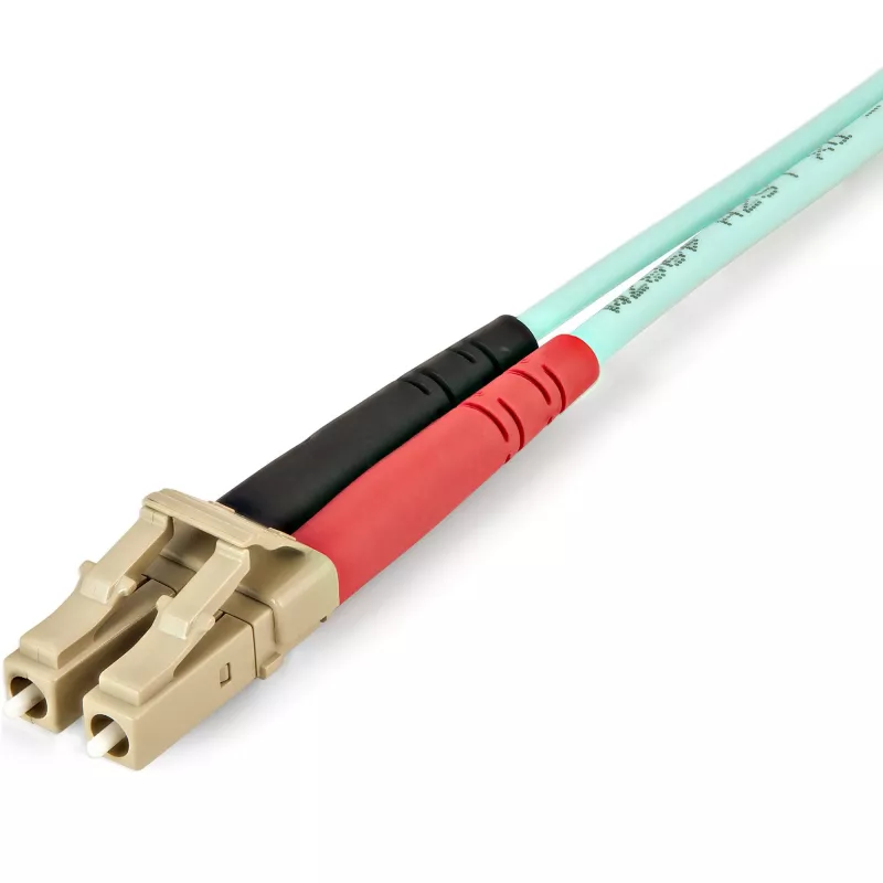 StarTech.com 5m (16.4ft) LC/UPC zu LC/UPC OM4 Multimode Glasfaserkabel, 50/125µm LOMMF/VCSEL Zipcord-Faser, 100G, niedrige Einfügedämpfung – LSZH Glasfaser-Patchkabel