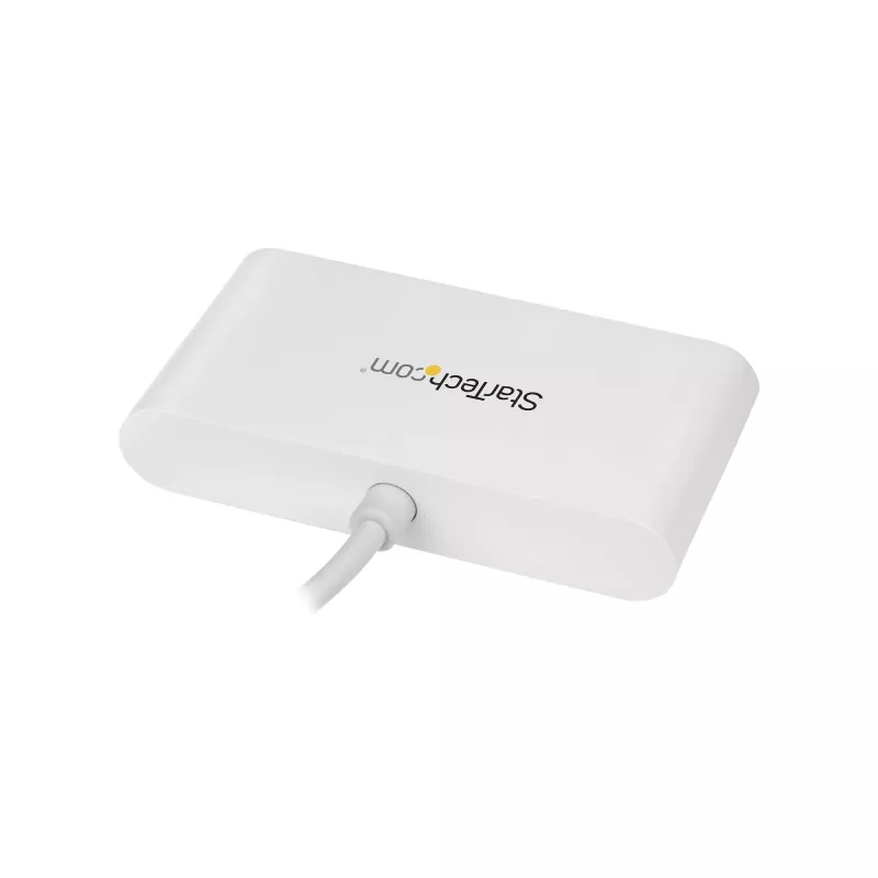 StarTech.com 4-Port-USB-C-Hub mit 4x USB-A-Ports (USB 3.0 SuperSpeed 5 Gbit/s) – USB-Bus-Stromversorgung – tragbarer/Laptop-USB-C-auf-USB-A-Adapter-Hub – USB 3.1 Gen 1/USB 3.2 Gen 1 Typ-C-Hub – Weiß