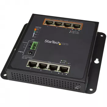 StarTech.com Industrial 8 Port Gigabit PoE Switch – 4 x PoE+ 30W – Power Over Ethernet – gehärteter GbE Layer/L2 Managed Switch – robuster Hochleistungs-Gigabit-Netzwerk-Switch IP-30/-40 °C bis +75 °C – TAA