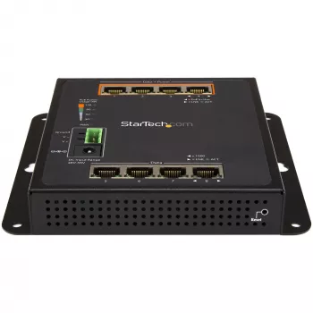 StarTech.com Industrial 8 Port Gigabit PoE Switch – 4 x PoE+ 30W – Power Over Ethernet – gehärteter GbE Layer/L2 Managed Switch – robuster Hochleistungs-Gigabit-Netzwerk-Switch IP-30/-40 °C bis +75 °C – TAA