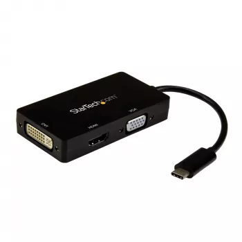 StarTech.com USB-C-Multiport-Videoadapter – 3-in-1 – 4K 30 Hz – Schwarz