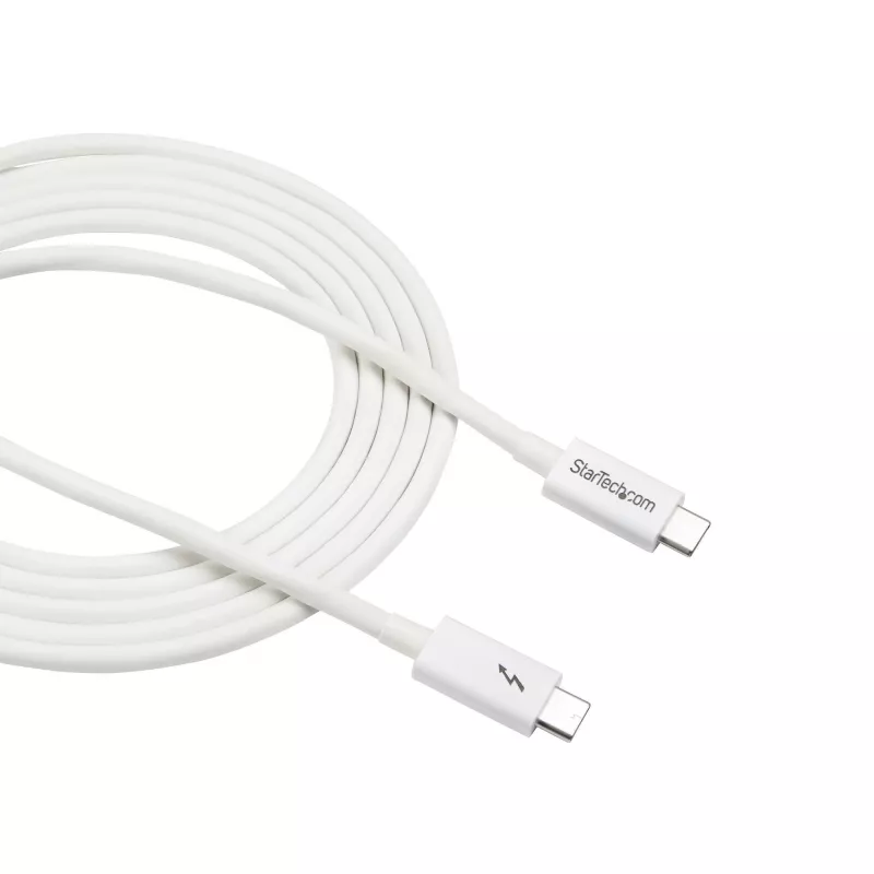 StarTech.com Thunderbolt 3 Kabel - 20Gbps - 2m - Weiß - Thunderbolt-, USB- und DisplayPort-kompatibel