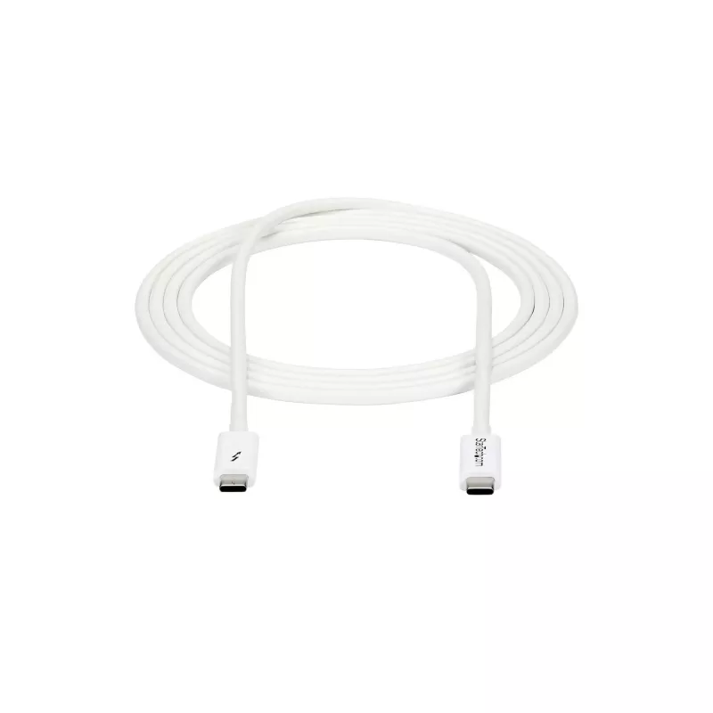 StarTech.com Thunderbolt 3 Kabel - 20Gbps - 2m - Weiß - Thunderbolt-, USB- und DisplayPort-kompatibel
